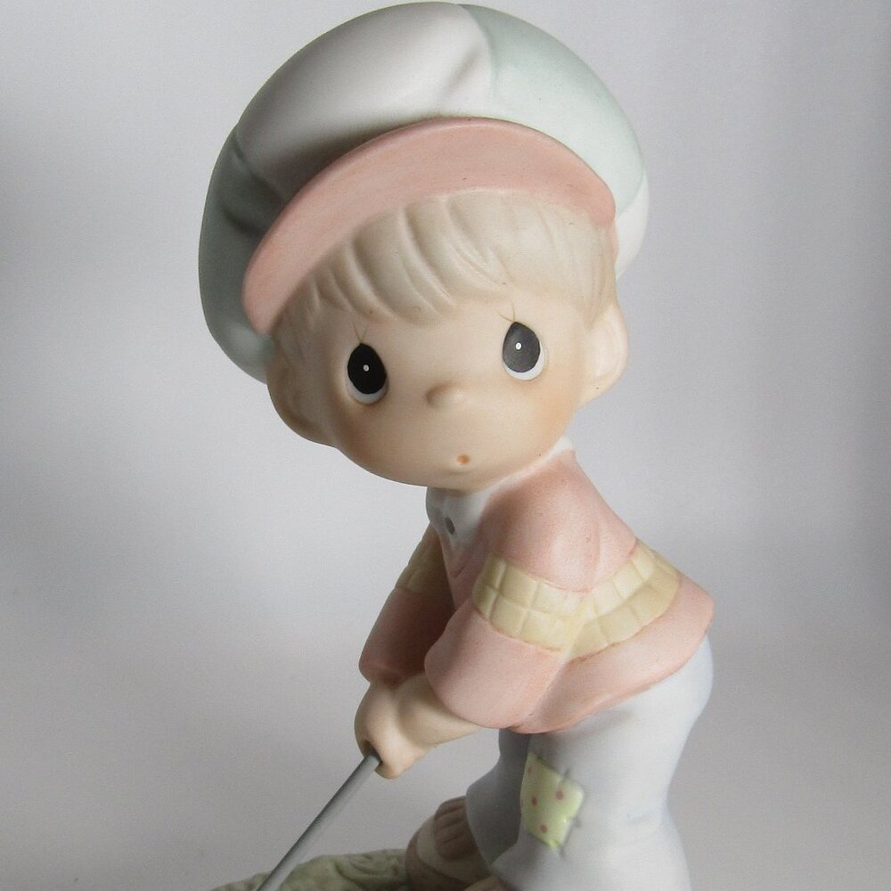 1994 Enesco Precious Moments Lord Help Me To Stay On Course Porcelain Figurine